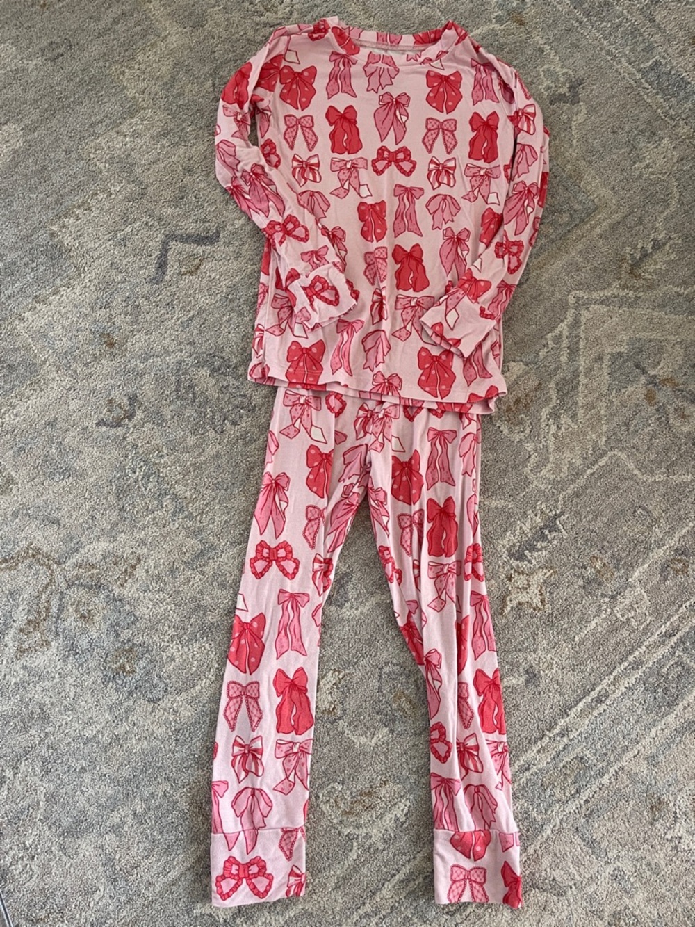 In my jammers Pink Bow-Print Pajama Set